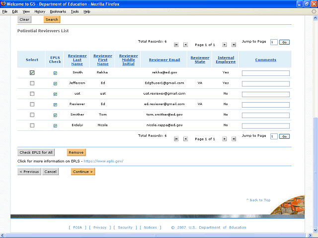 Screen image of this step