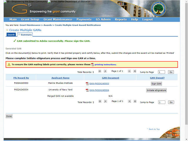 Screen image of this step
