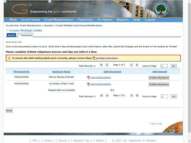 Screen image of this step