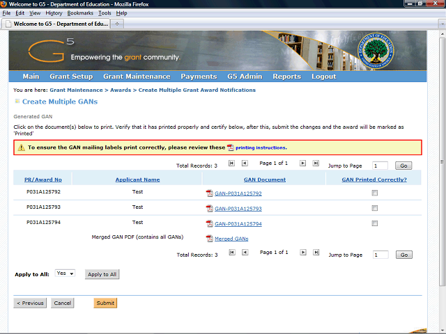 Screen image of this step