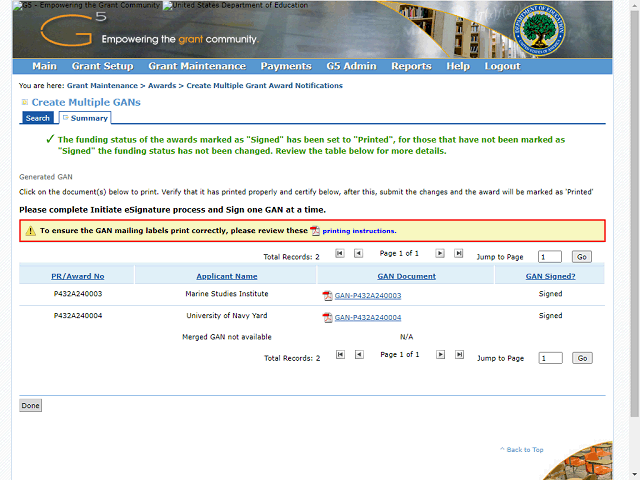 Screen image of this step