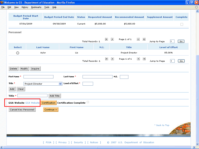 Screen image of this step