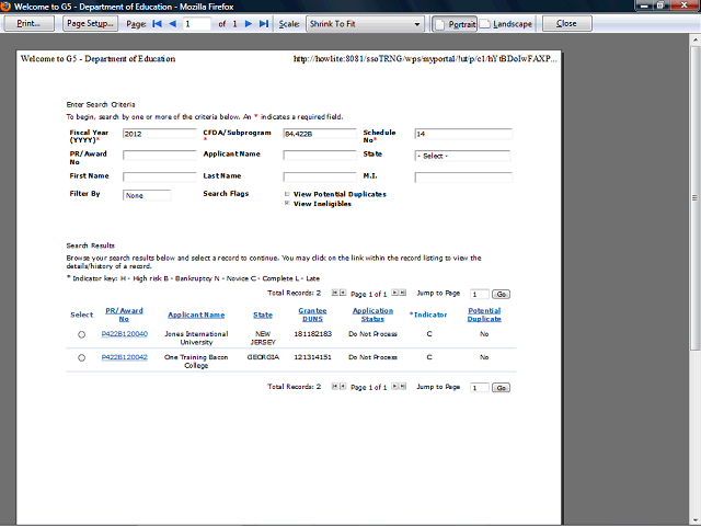 Screen image of this step