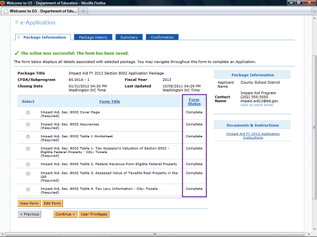 Screen image of this step