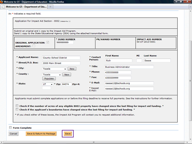 Screen image of this step