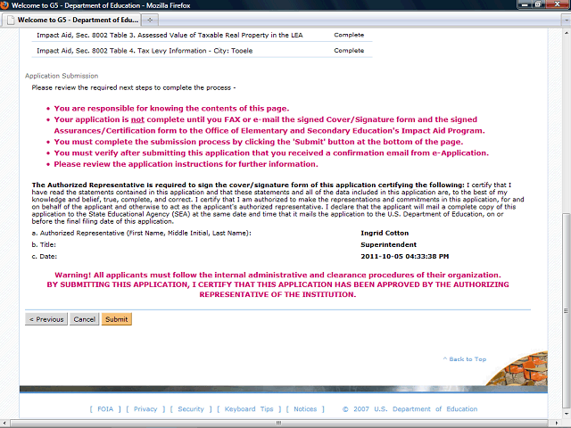 Screen image of this step