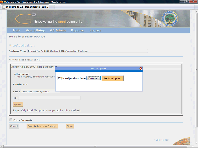 Screen image of this step