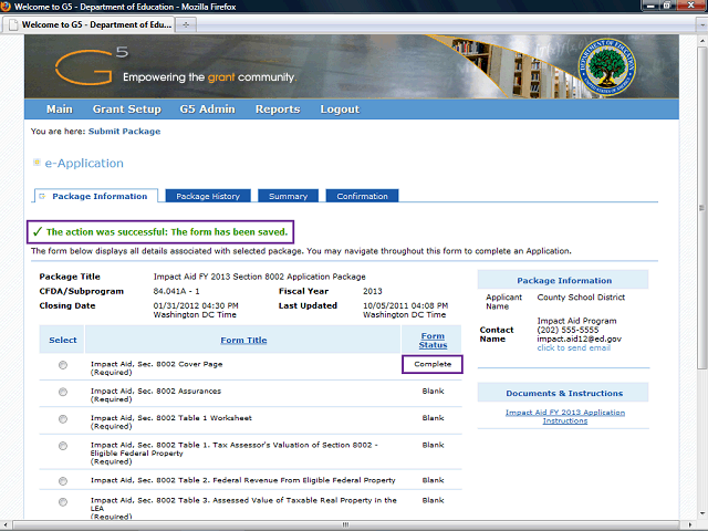Screen image of this step