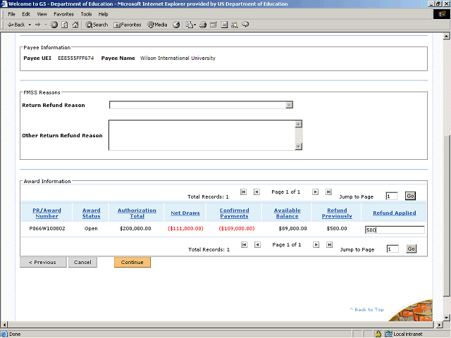 Screen image of this step