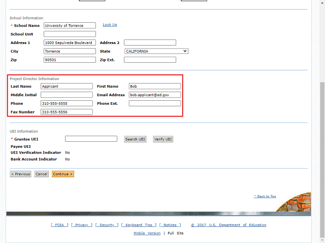 Screen image of this step