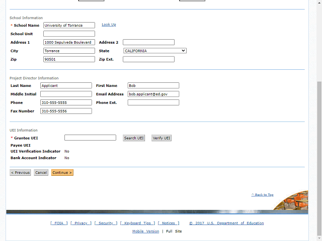 Screen image of this step