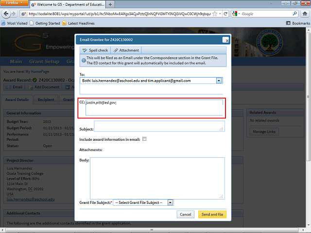 Screen image of this step