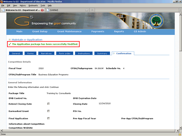 Screen image of this step