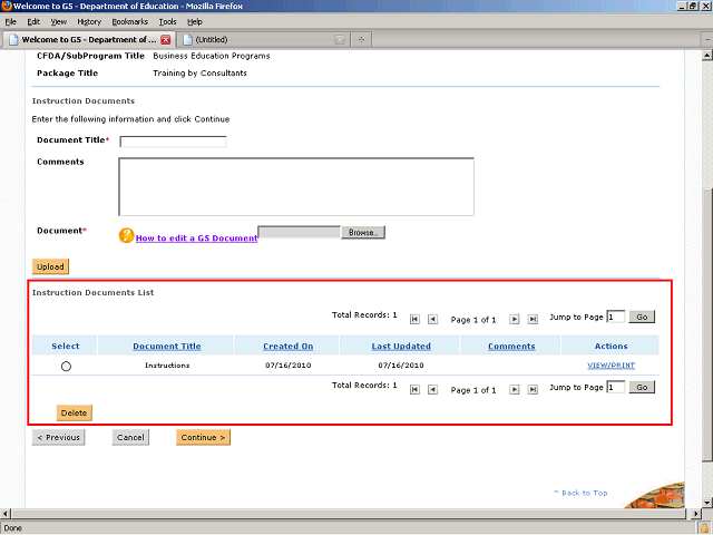 Screen image of this step