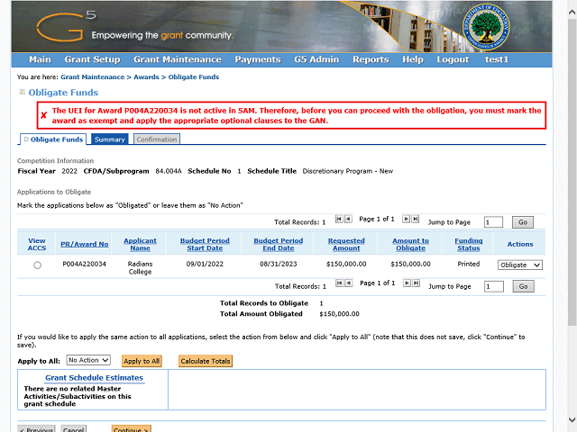 Screen image of this step