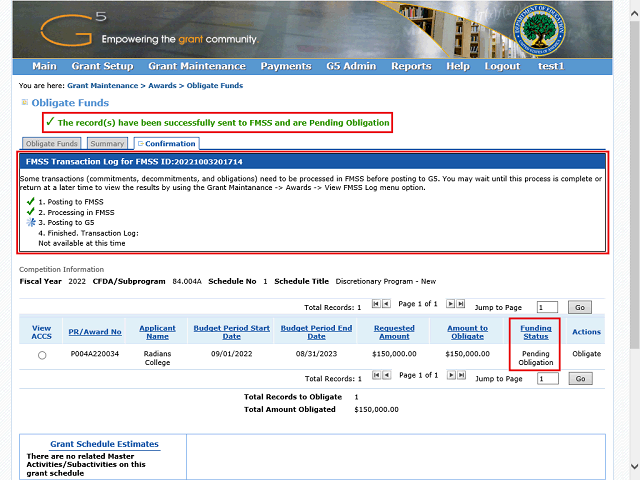 Screen image of this step