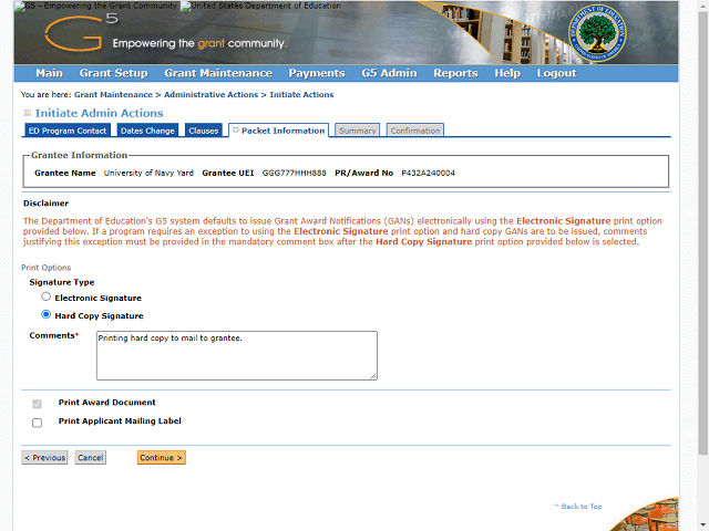 Screen image of this step