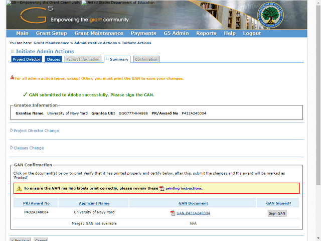 Screen image of this step