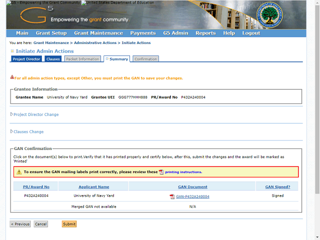 Screen image of this step