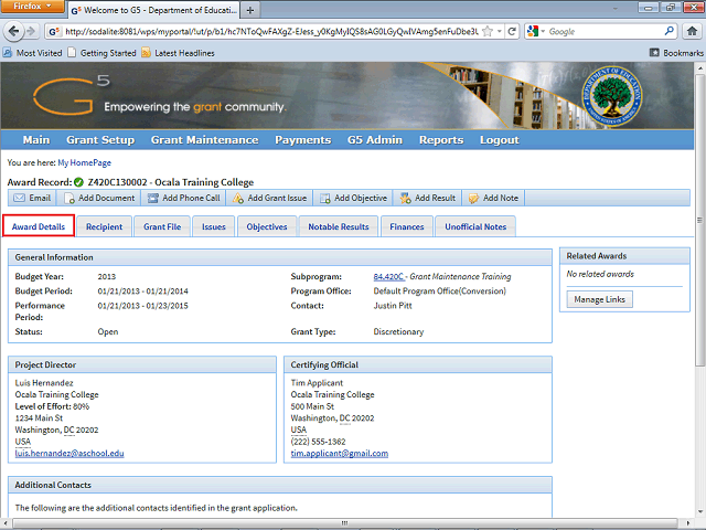 Screen image of this step