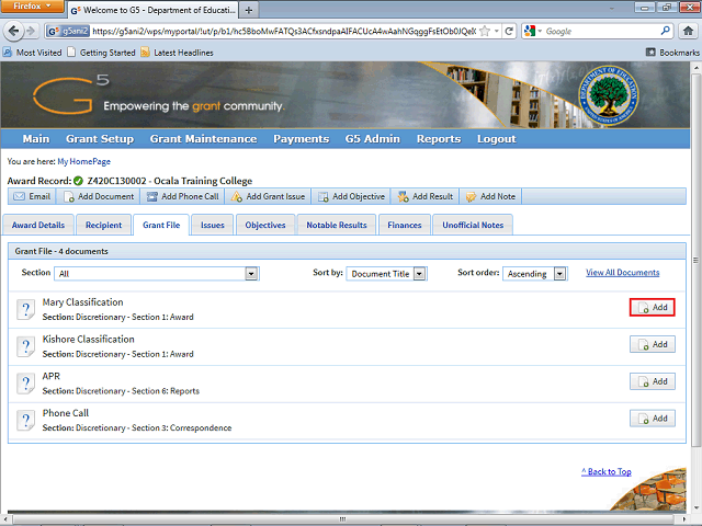 Screen image of this step