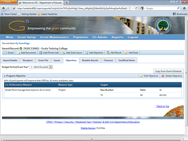 Screen image of this step