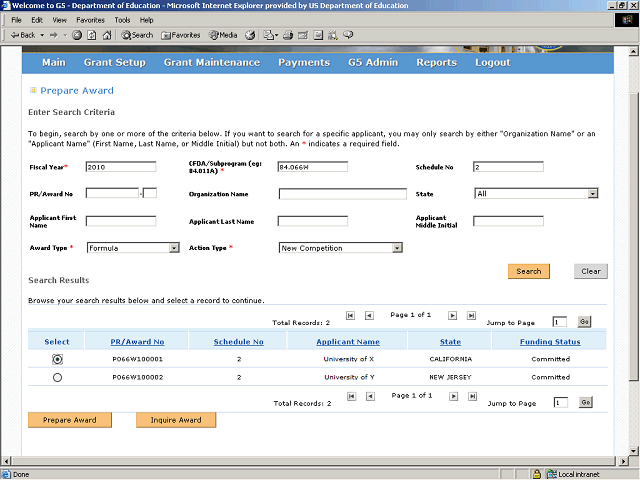 Screen image of this step