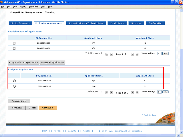 Screen image of this step