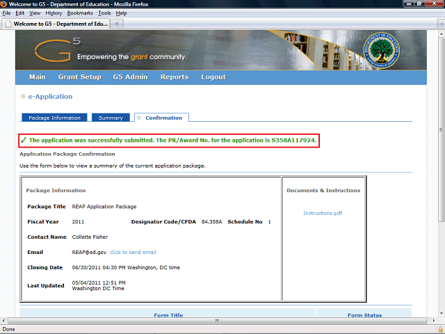 Screen image of this step