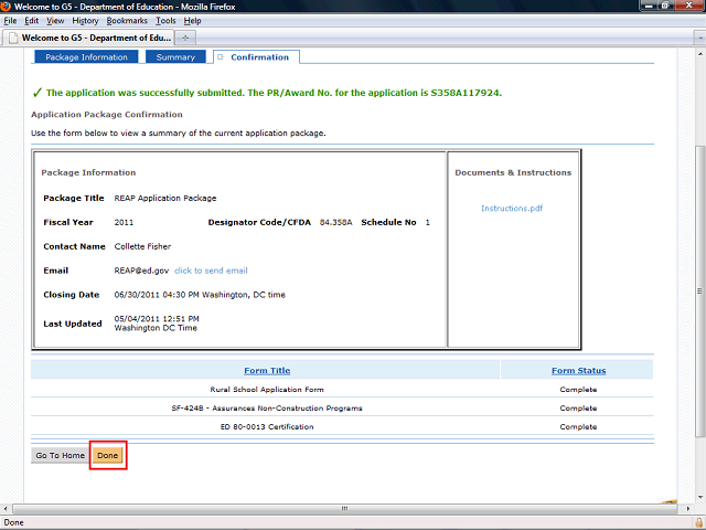 Screen image of this step