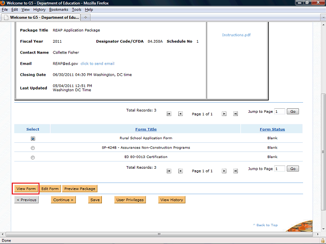 Screen image of this step