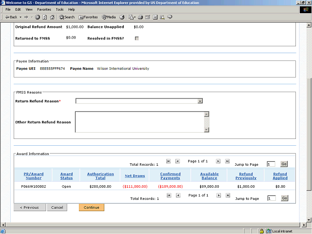 Screen image of this step