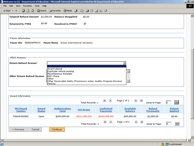 Screen image of this step