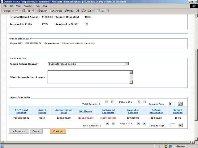 Screen image of this step