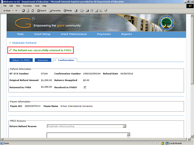 Screen image of this step