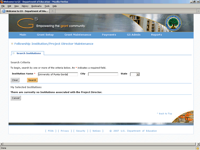 Screen image of this step