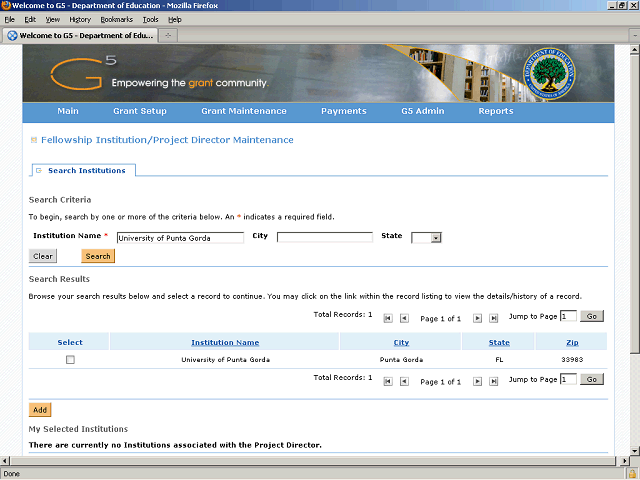 Screen image of this step
