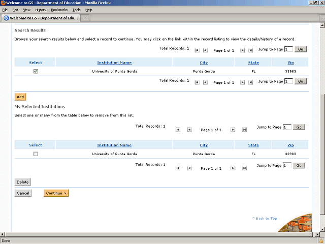 Screen image of this step