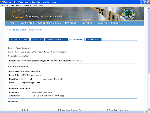Screen image of this step