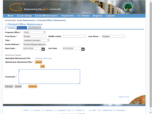 Screen image of this step