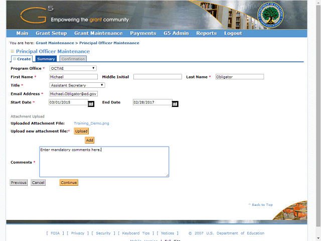 Screen image of this step