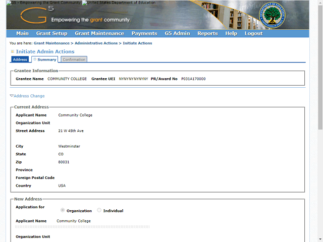 Screen image of this step
