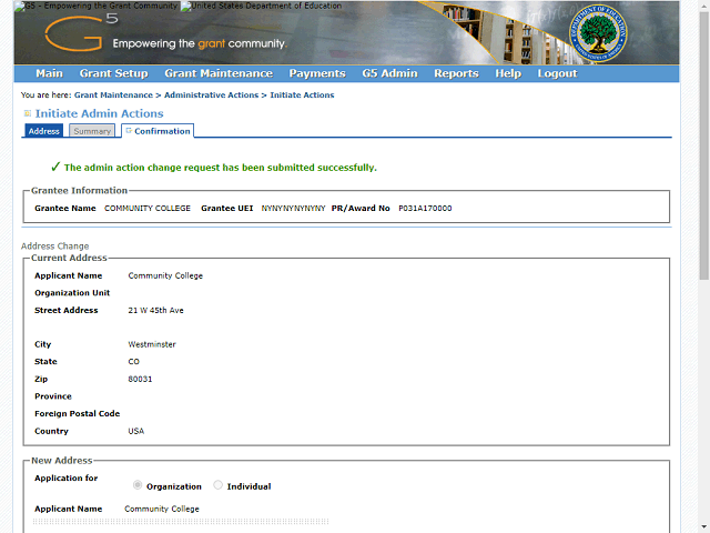 Screen image of this step