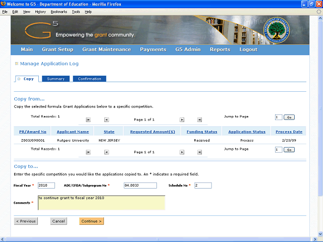 Screen image of this step