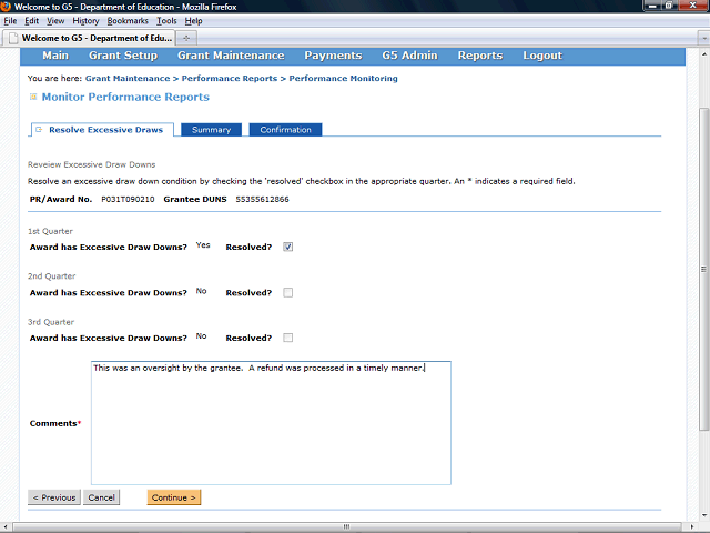 Screen image of this step