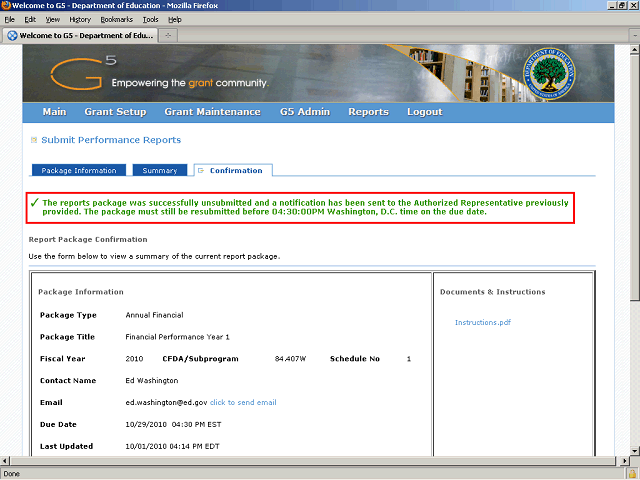 Screen image of this step