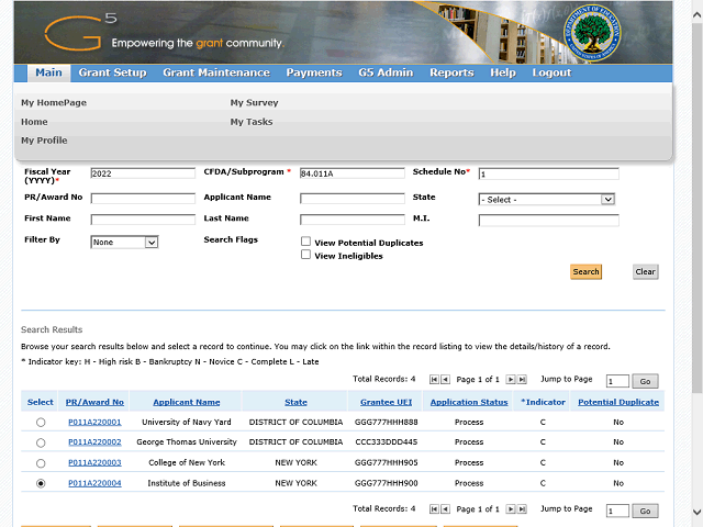 Screen image of this step