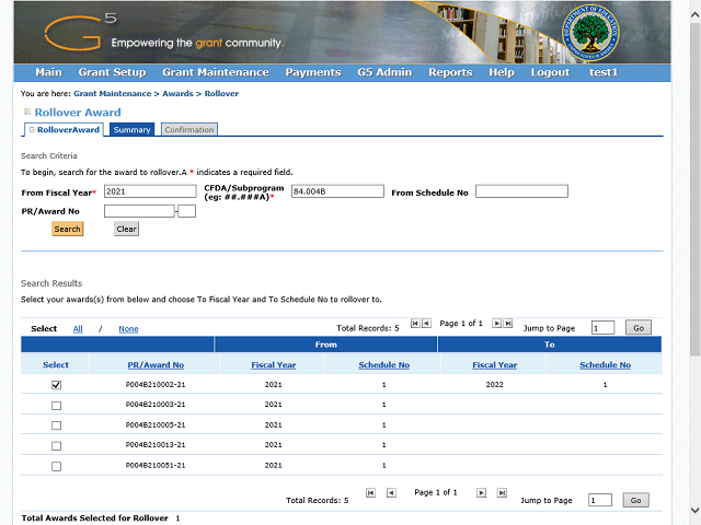 Screen image of this step