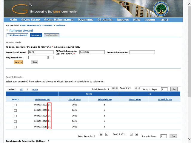 Screen image of this step