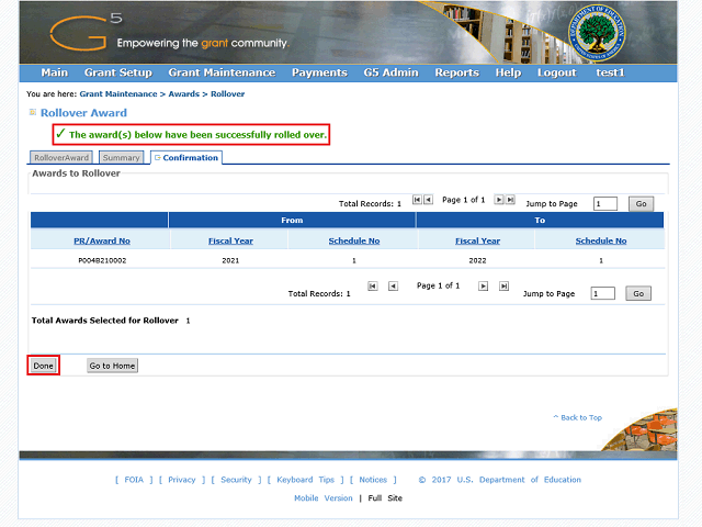 Screen image of this step